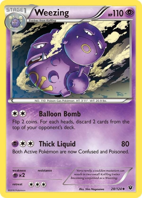 Weezing 28/124 Normal XY – Fates Collide