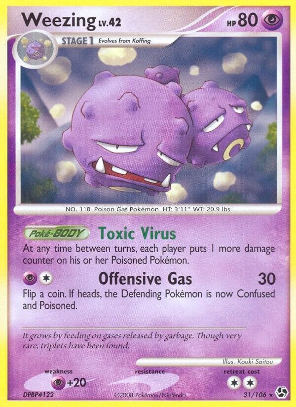 Weezing 31/106 Reverse Holofoil Great Encounters Weezing 31/106 Reverse Holofoil Great Encounters