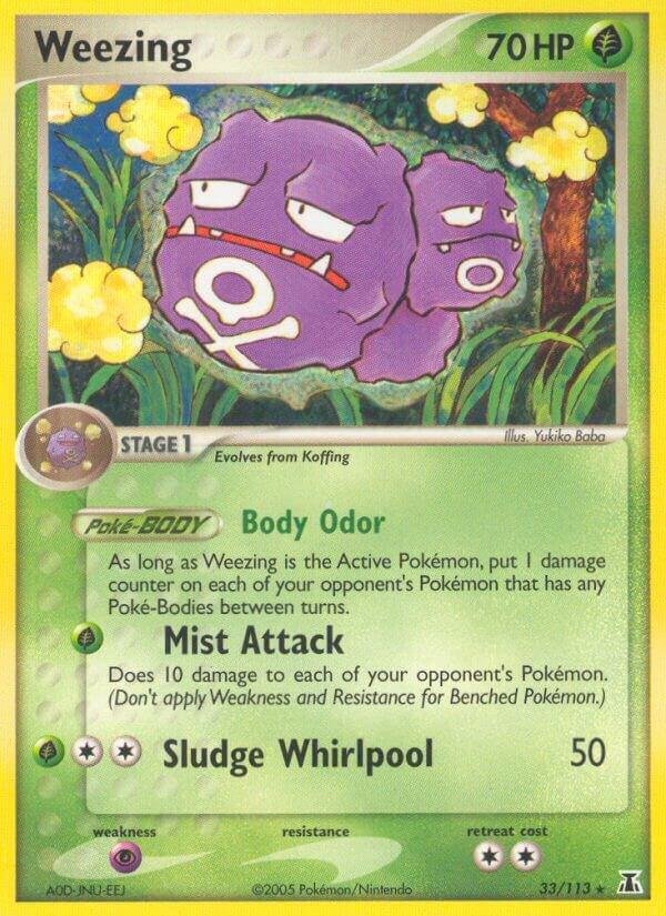 Weezing 33/113 Reverse Holofoil Delta Species Weezing 33/113 Reverse Holofoil Delta Species