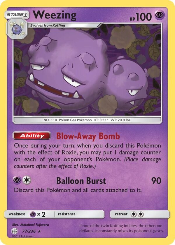 Weezing 77/236 Normal SM – Cosmic Eclipse Weezing 77/236 Normal SM – Cosmic Eclipse