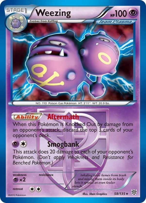 Weezing (Team Plasma) 58/135 Holofoil Plasma Storm