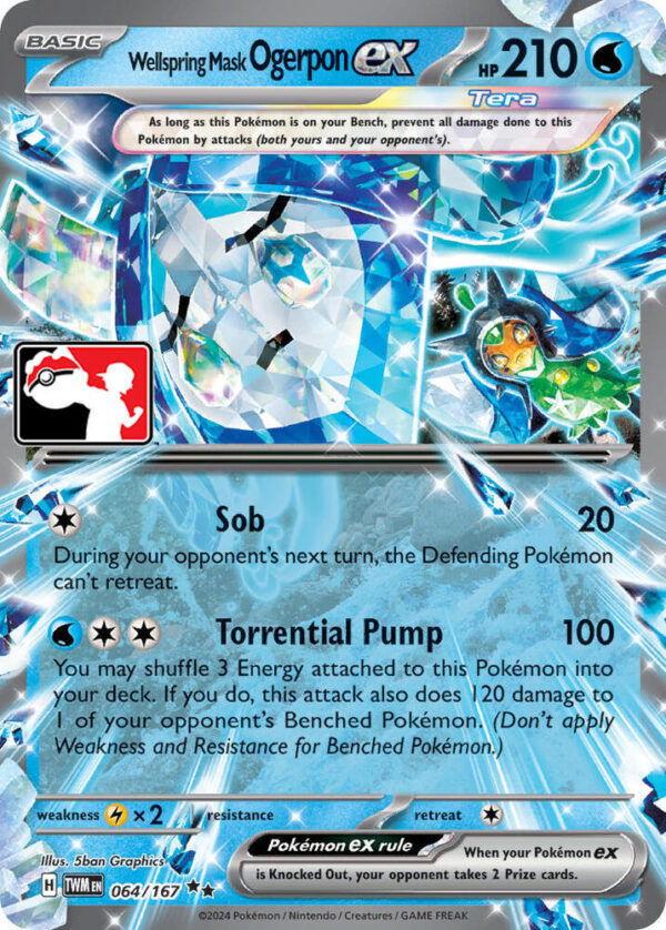 Wellspring Mask Ogerpon ex 064/167 Holofoil Prize Pack Series Cards