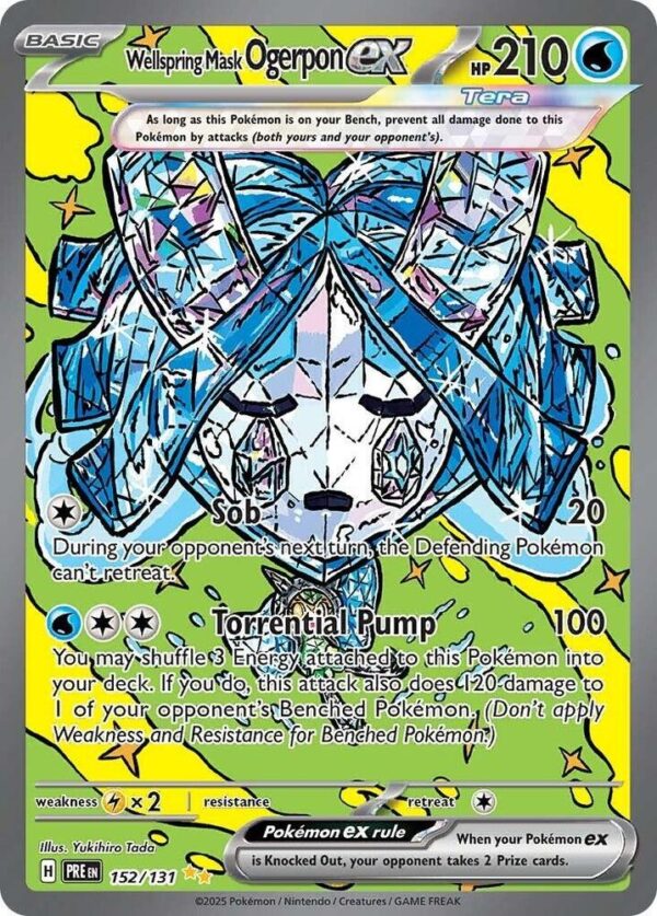 Wellspring Mask Ogerpon ex 152/131 Holofoil SV: Prismatic Evolutions Wellspring Mask Ogerpon ex 152/131 Holofoil SV: Prismatic Evolutions