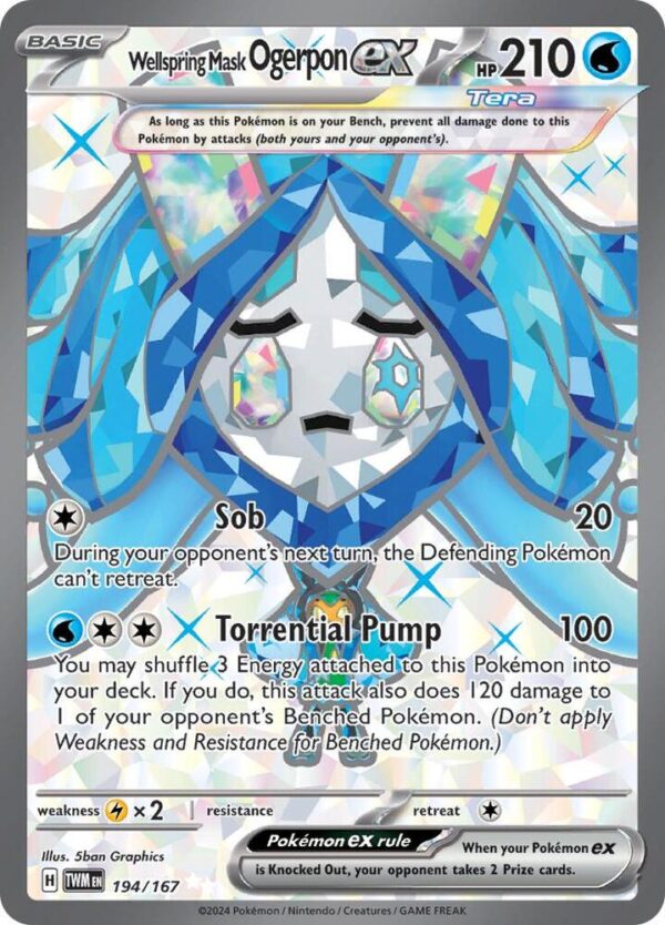Wellspring Mask Ogerpon ex 194/167 Holofoil SV06: Twilight Masquerade