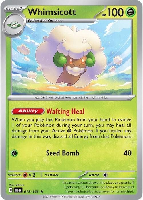 Whimsicott 015/162 Reverse Holofoil SV05: Temporal Forces