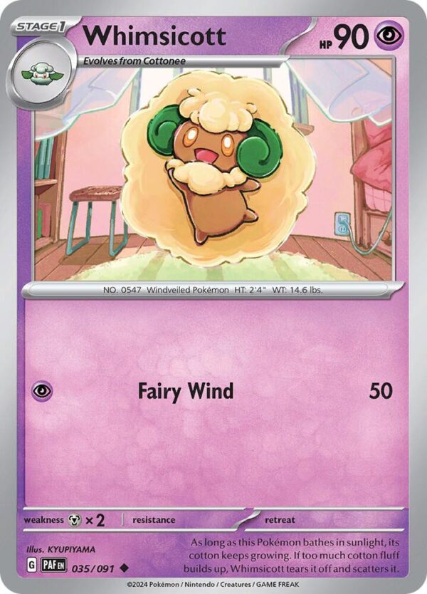 Whimsicott 035/091 Normal SV: Paldean Fates Whimsicott 035/091 Normal SV: Paldean Fates