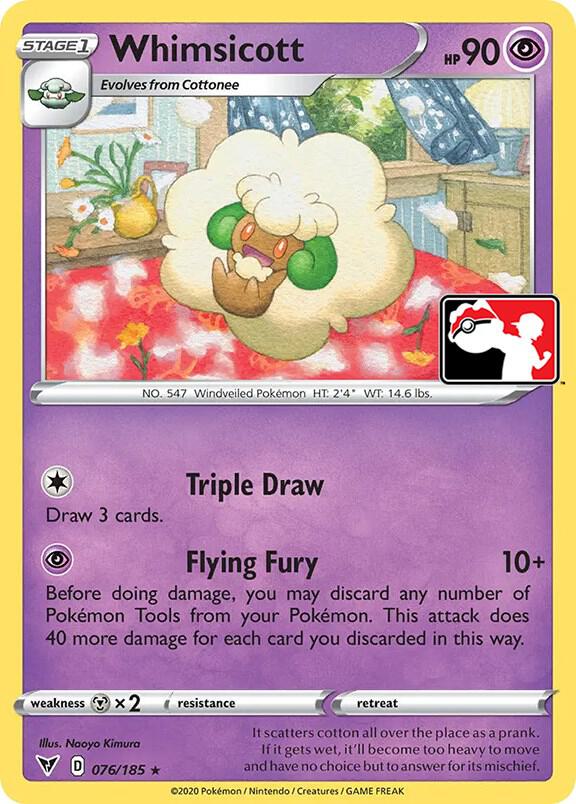 Whimsicott 076/185 Normal Prize Pack Series Cards
