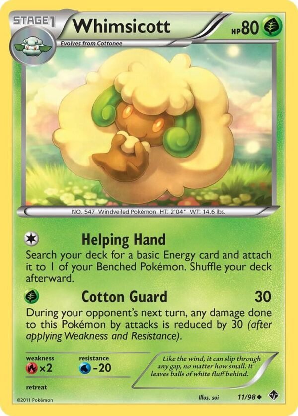 Whimsicott (11) 11/98 Reverse Holofoil Emerging Powers Whimsicott (11) 11/98 Reverse Holofoil Emerging Powers