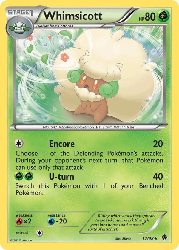 Whimsicott (12) 12/98 Reverse Holofoil Emerging Powers Whimsicott (12) 12/98 Reverse Holofoil Emerging Powers