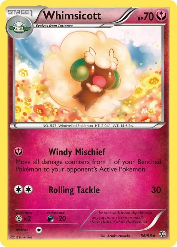 Whimsicott 56/98 Normal XY – Ancient Origins Whimsicott 56/98 Normal XY – Ancient Origins