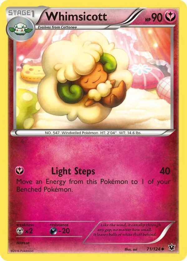 Whimsicott 71/124 Reverse Holofoil XY – Fates Collide Whimsicott 71/124 Reverse Holofoil XY – Fates Collide