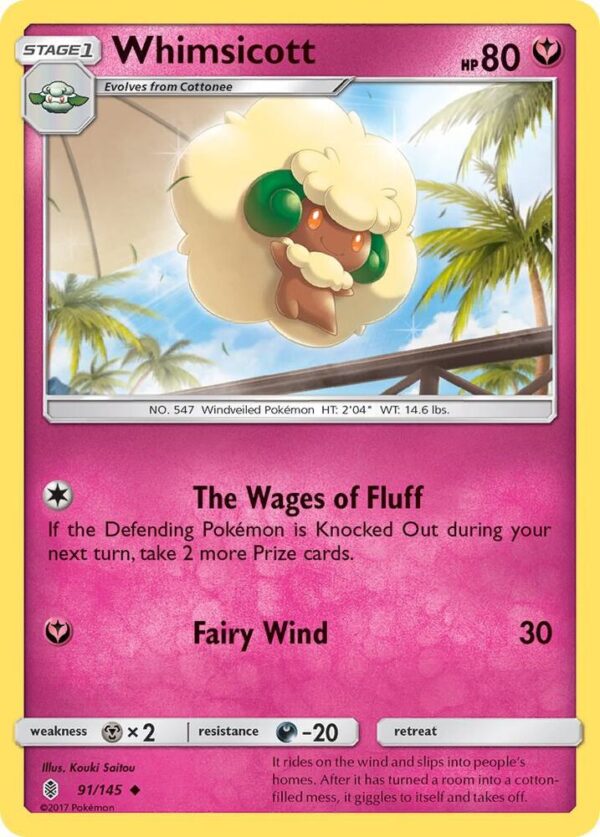 Whimsicott 91/145 Normal SM – Guardians Rising