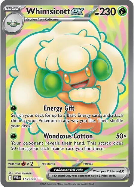 Whimsicott ex 157/086 Holofoil SV: White Flare