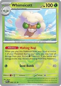 Whimsicott (Master Ball Pattern) | 008/131 | Holofoil | SV: Prismatic Evolutions