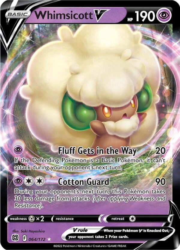 Whimsicott V 064/172 Holofoil SWSH09: Brilliant Stars Whimsicott V 064/172 Holofoil SWSH09: Brilliant Stars