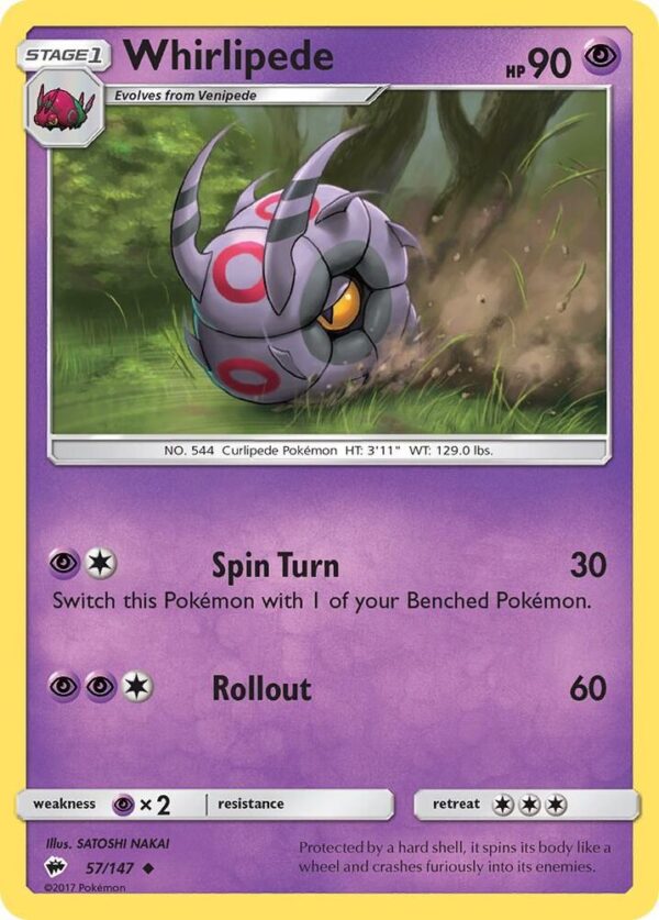 Whirlipede 57/147 Normal SM – Burning Shadows