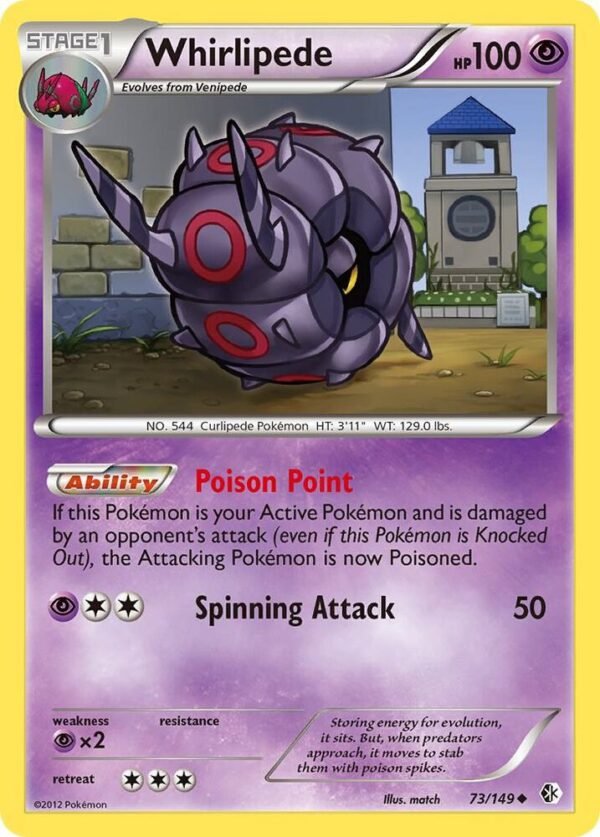Whirlipede 73/149 Reverse Holofoil Boundaries Crossed