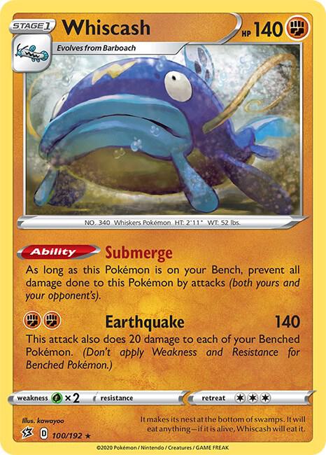 Whiscash 100/192 Normal SWSH02: Rebel Clash Whiscash 100/192 Normal SWSH02: Rebel Clash