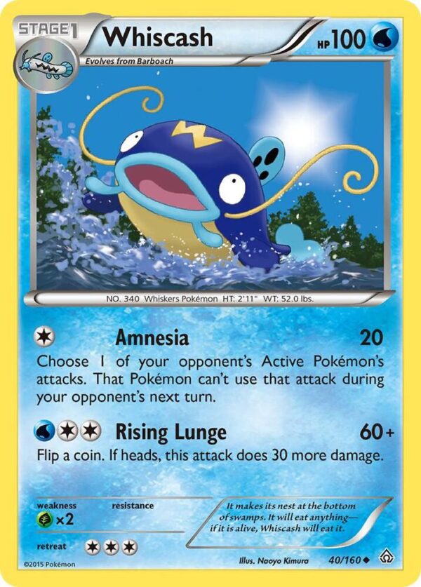 Whiscash 40/160 Reverse Holofoil XY – Primal Clash