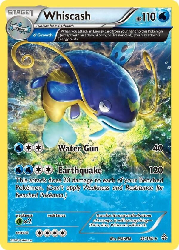 Whiscash (Alpha) 41/160 Normal XY – Primal Clash Whiscash (Alpha) 41/160 Normal XY – Primal Clash