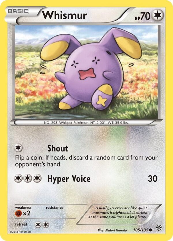 Whismur 105/135 Normal Plasma Storm Whismur 105/135 Normal Plasma Storm