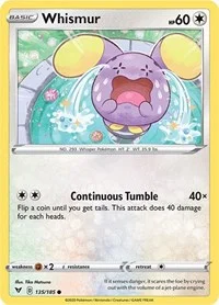 Whismur | 135/185 | Reverse Holofoil | SWSH04: Vivid Voltage Whismur | 135/185 | Reverse Holofoil | SWSH04: Vivid Voltage