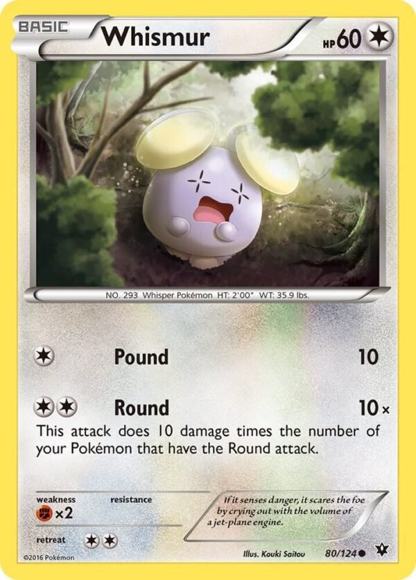 Whismur 80/124 Reverse Holofoil XY – Fates Collide