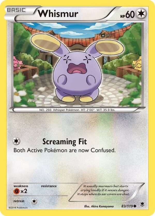 Whismur 83/119 Reverse Holofoil XY – Phantom Forces
