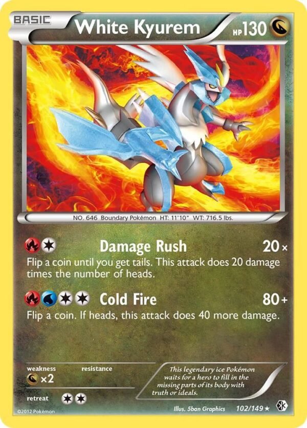White Kyurem 102/149 Reverse Holofoil Boundaries Crossed