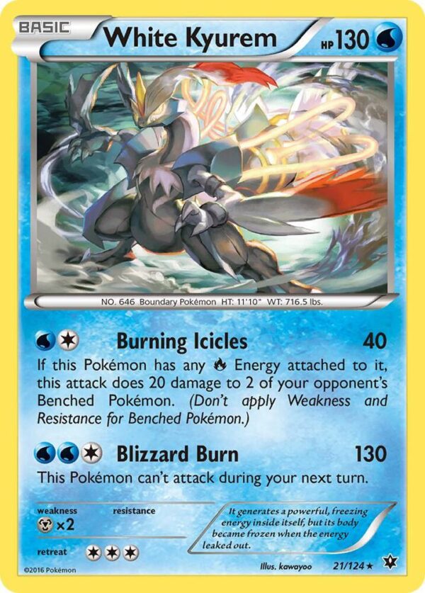 White Kyurem 21/124 Reverse Holofoil XY – Fates Collide