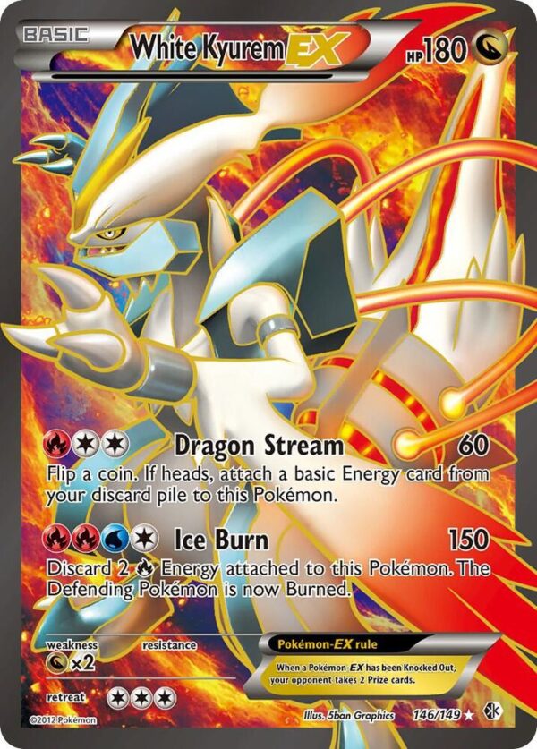 White Kyurem EX (146 Full Art) 146/149 Holofoil Boundaries Crossed White Kyurem EX (146 Full Art) 146/149 Holofoil Boundaries Crossed