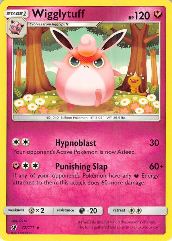 Wigglytuff 72/111 Reverse Holofoil SM – Crimson Invasion