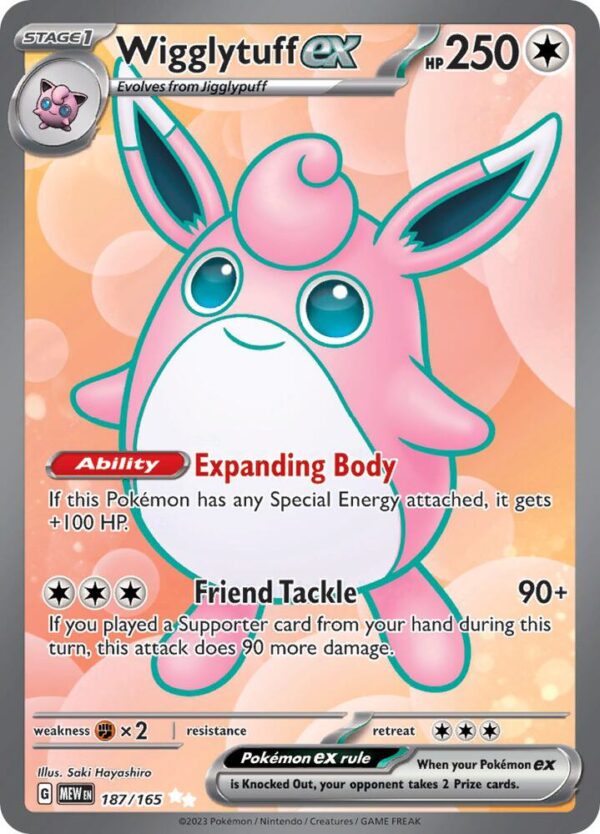 Wigglytuff ex 187/165 Holofoil SV: Scarlet & Violet 151