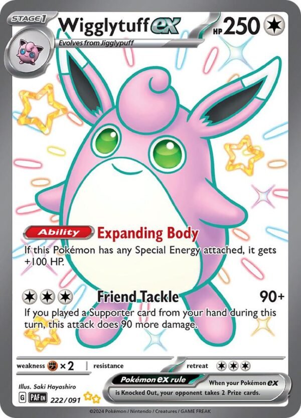 Wigglytuff ex 222/091 Holofoil SV: Paldean Fates
