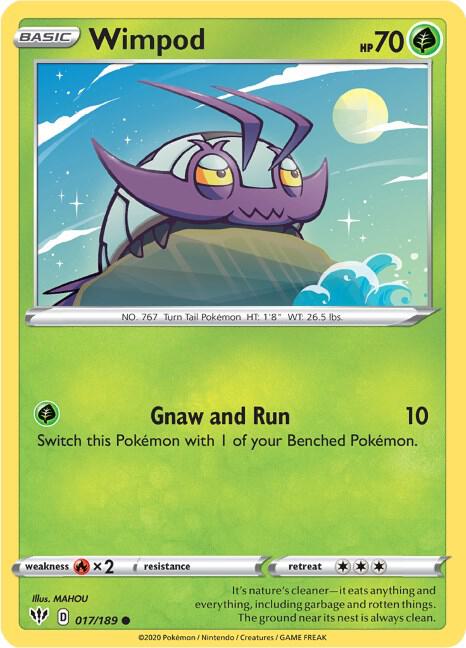 Wimpod 017/189 Normal SWSH03: Darkness Ablaze Wimpod 017/189 Normal SWSH03: Darkness Ablaze