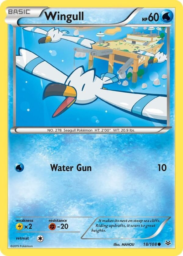 Wingull 18/108 Reverse Holofoil XY – Roaring Skies Wingull 18/108 Reverse Holofoil XY – Roaring Skies