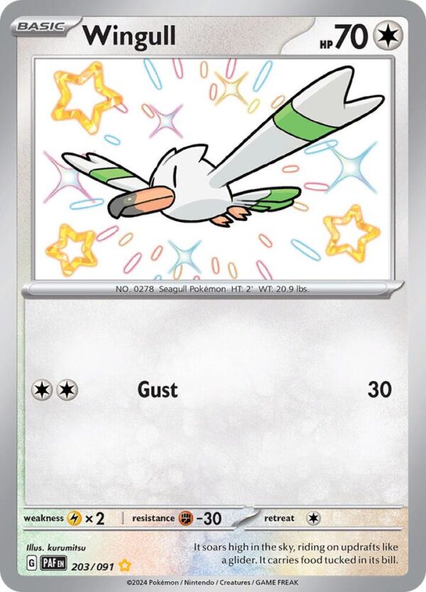 Wingull 203/091 Holofoil SV: Paldean Fates