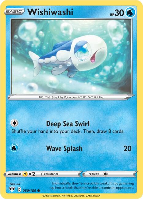 Wishiwashi 050/189 Normal SWSH03: Darkness Ablaze