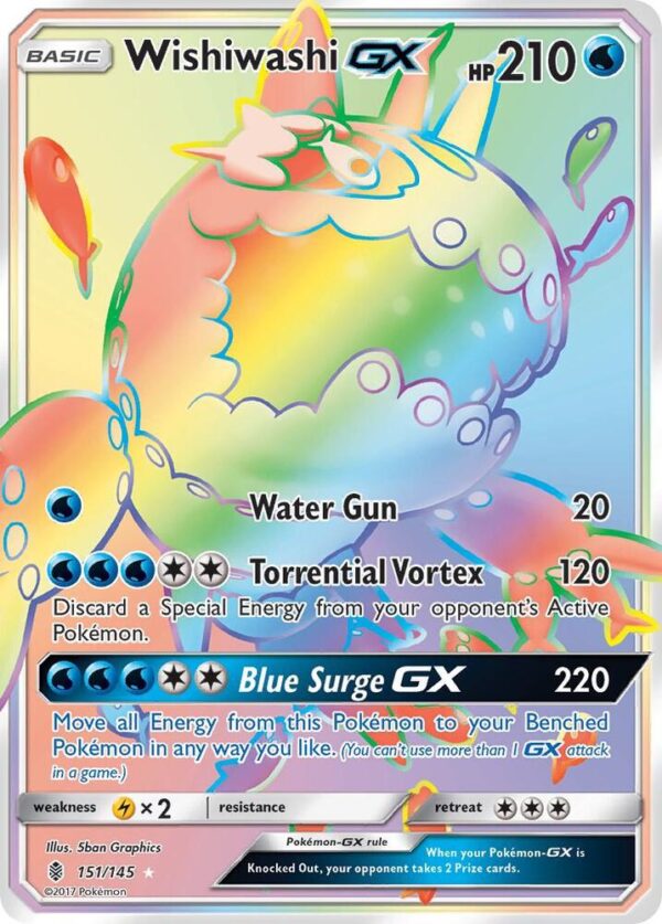 Wishiwashi GX (Secret) 151/145 Holofoil SM – Guardians Rising