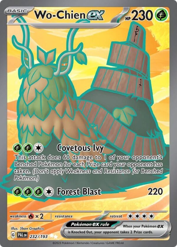 Wo-Chien ex 232/193 Holofoil SV02: Paldea Evolved Wo-Chien ex 232/193 Holofoil SV02: Paldea Evolved