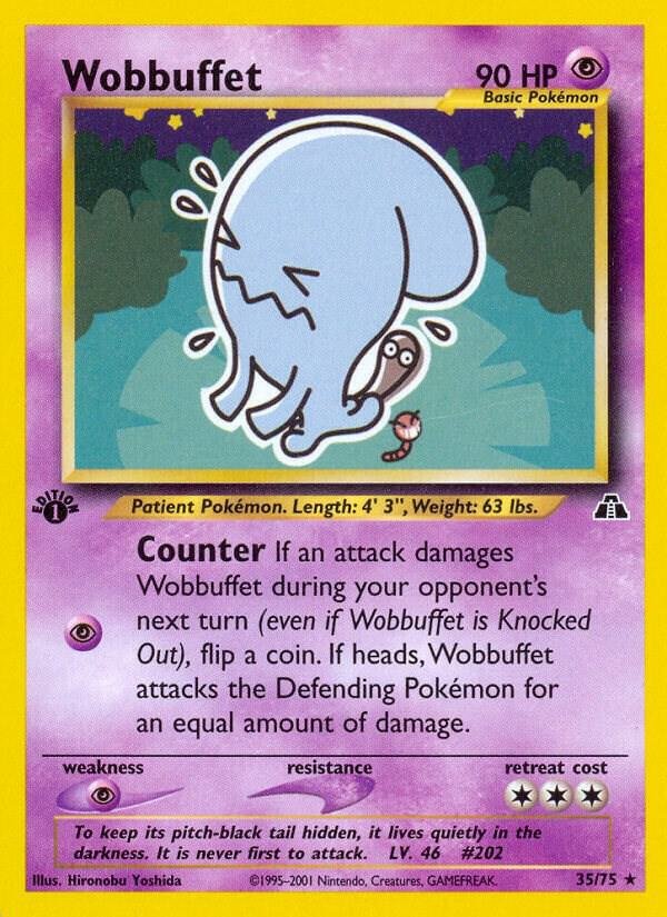 Wobbuffet (35) 35/75 1st Edition Neo Discovery
