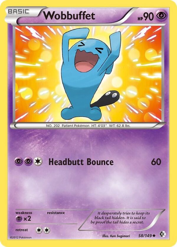 Wobbuffet 58/149 Reverse Holofoil Boundaries Crossed Wobbuffet 58/149 Reverse Holofoil Boundaries Crossed