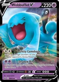 Wobbuffet V | 086/202 | Holofoil | SWSH01: Sword & Shield Base Set