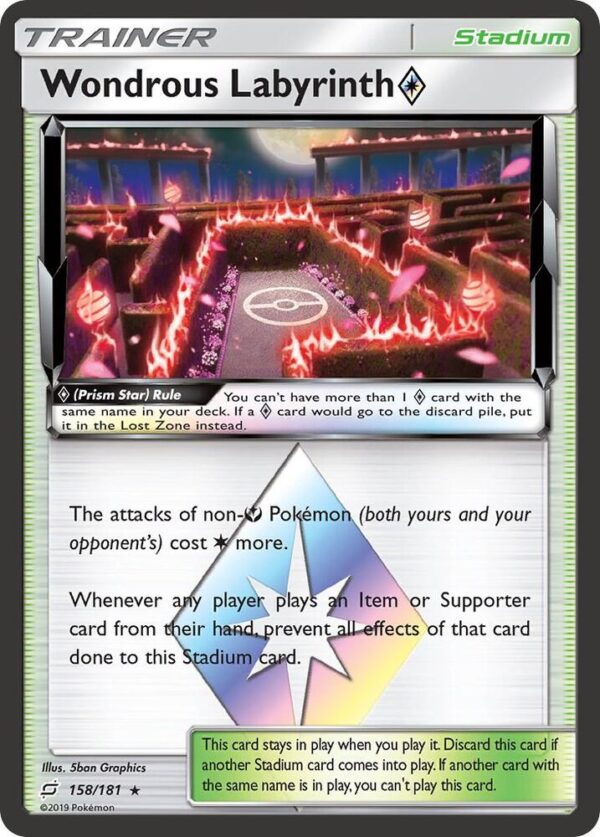 Wondrous Labyrinth Prism Star 158/181 Holofoil SM – Team Up Wondrous Labyrinth Prism Star 158/181 Holofoil SM – Team Up