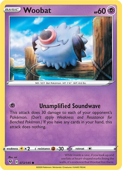 Woobat 073/185 Reverse Holofoil SWSH04: Vivid Voltage
