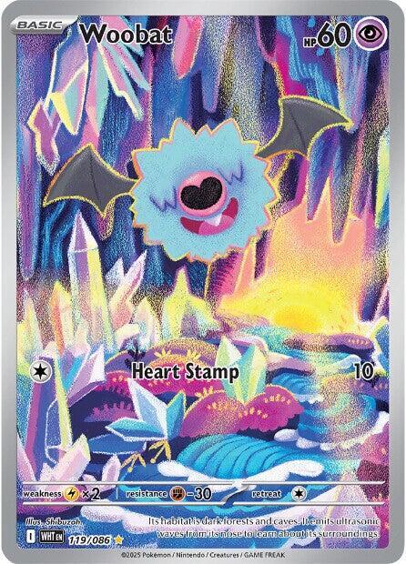 Woobat 119/086 Holofoil SV: White Flare