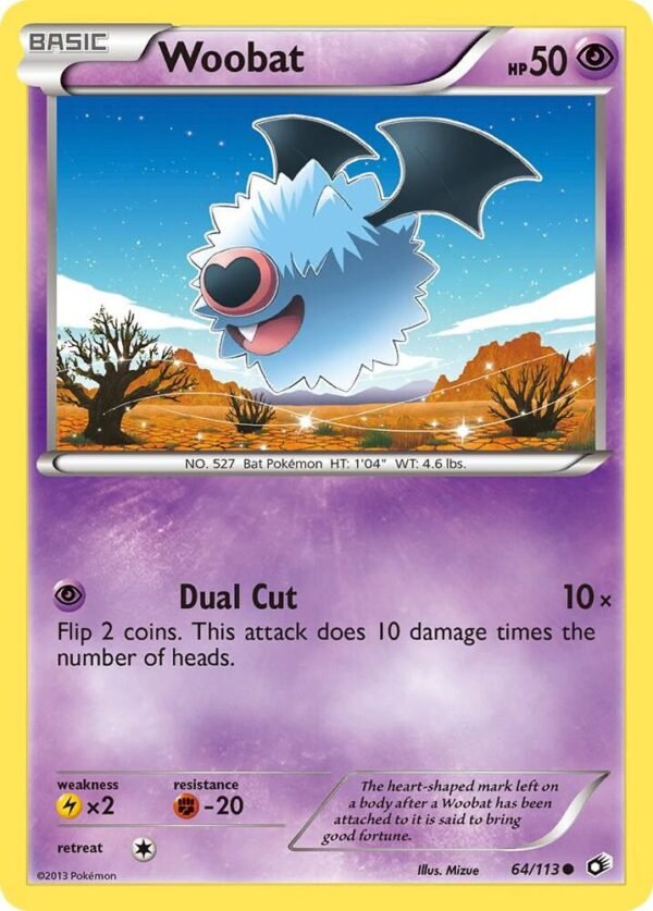 Woobat 64/113 Reverse Holofoil Legendary Treasures
