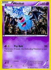 Woobat | 7/12 | 007/012 | Holofoil | McDonald's Promos 2012