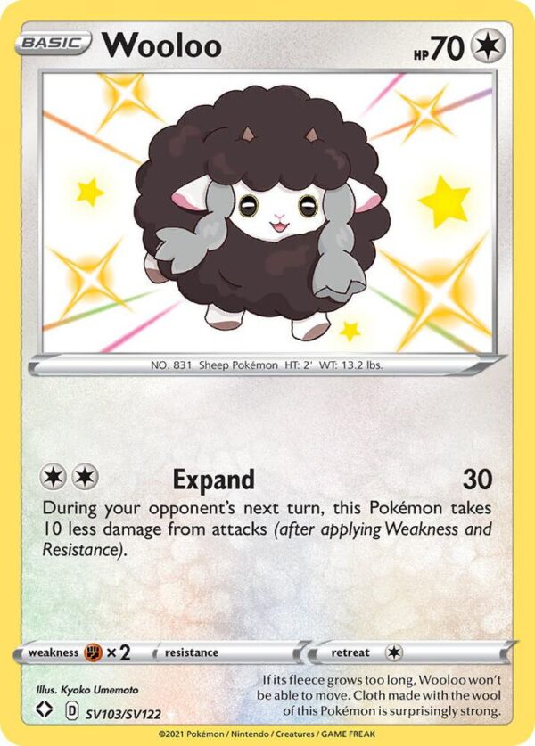 Wooloo SV103/SV122 Holofoil Shining Fates: Shiny Vault Wooloo SV103/SV122 Holofoil Shining Fates: Shiny Vault