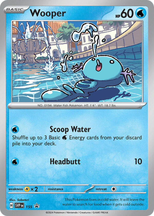 Wooper 155 Holofoil SV: Scarlet & Violet Promo Cards Wooper 155 Holofoil SV: Scarlet & Violet Promo Cards